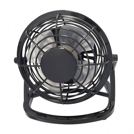 FABRILAMP 170671009 Tango Mini Ventilateur De Bureau 2.5w 5v Noir 14.5x14.5x10 Cm Alimentation Ajustable Via Port Usb