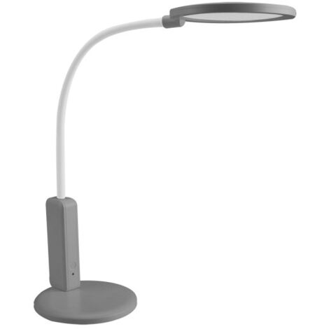 verne 7w 5000k grey/white 590lm wireless touch dimmable desk lamp orient 33x14x14 cm