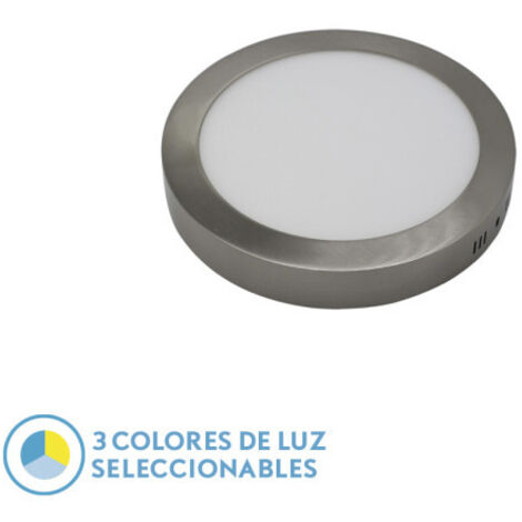 Downlight de surface diorite 12w 3000k-4000k-6500k Nickel 1080lm 3,5x17x17 Cm (1/2)