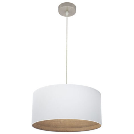 FABRILAMP Pendentif Tatiana 1xe27 Nickel/blanc-mad.clear Regx40x40 Cm (1/2)