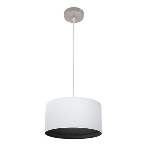 FABRILAMP Tatiana Pendant 1xe27 Nickel/blanc-mad.black Regx30x30 Cm (1/2)