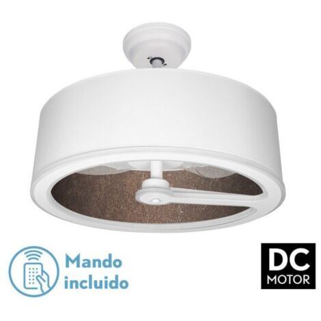 FABRILAMP Ventilateur Dc Tatiana 110w Blanc/oxyde 3 pales 62d 3000-4000-6000k 9350lm Télécommande, mémoire, minuterie (1/3)