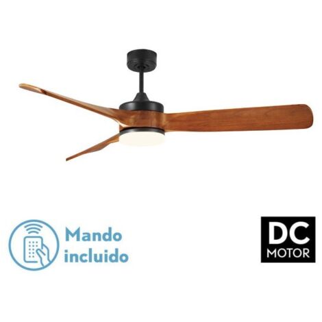 FABRILAMP Ventilateur Dc East 26w Black 3 blades Oak 132d 6vel 3colours 2950lm Remote,memory,timer (1/2)
