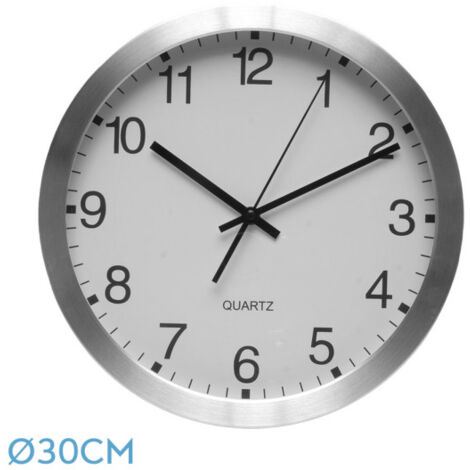 FABRILAMP Horloge Murale Cronus Aluminium-Blanc 30d Continuous Motion (1/3)