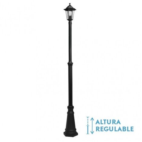 Auriga outdoor aluminium street lamp 1xe27 black ip44 220x20x20x20 cm réglable en hauteur (1/3)