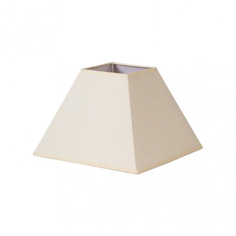 Abat-jour pyramidal e27 beige 40cm – Tissu popeline – Pour espaces modernes et contemporains – Compatible avec douille E27 – Senko (1/2)