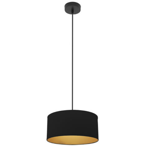 Pendentif anuska 1xe27 noir/noir/or regx30x30 cm (1/2)