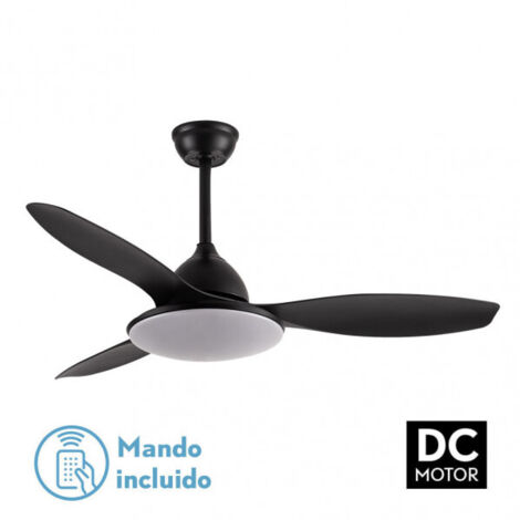 Ventilateur de Plafond DC Noir Yael 72W 3 Pales (1/2)
