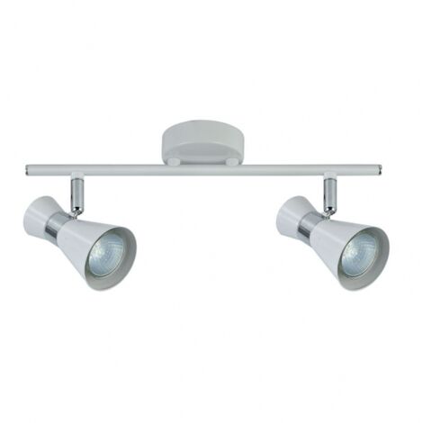 AKUNADECOR Bandeau de salle de bains Maximo 2-lumières, blanc-chrome (1/2)
