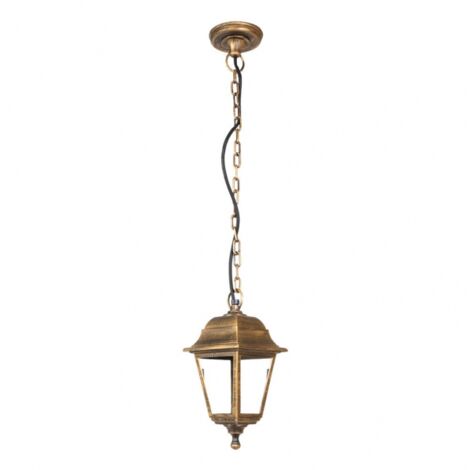FAB 125891016  Suspension Extérieure Basilic 1xe27 Vieil Or Ip44 Polycarbonate Regx15x15 Cm (1/3)