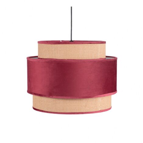 FABRILAMP Pendentif de 1 lumière avec 3 nuances ADRIANO rouge vin