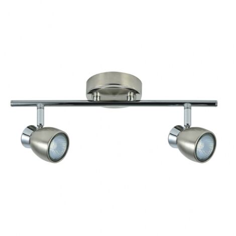FABRILAMP AKUNADECOR Modèle de bandeau de salle de bain Chacho 2 spots Nickel-Chrome (1/2)