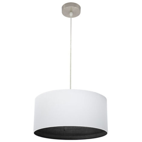 FABRILAMP Tatiana Pendant 1xe27 Nickel/blanc-mad.black Regx40x40 Cm (1/2)