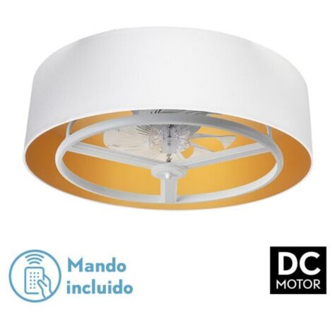 FABRILAMP Ventilateur Dc Anuska 60w White/gold 8 Blades 6 Speed 70d 5100lm 3col Télécommande,mémoire,dimmer,timer (1/3)