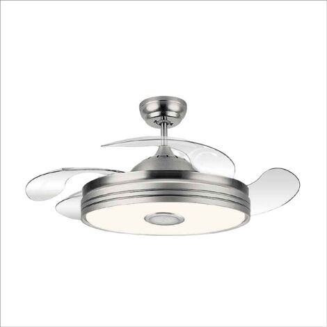 Ventilateur de plafond Bluetooth DC Matanuska 72W Nickel 4 pales
