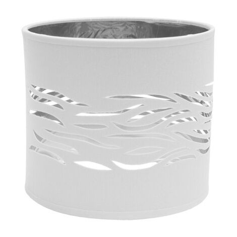 Abat-jour brouillard 1xe14 blanc-argent 17dx17dx15h