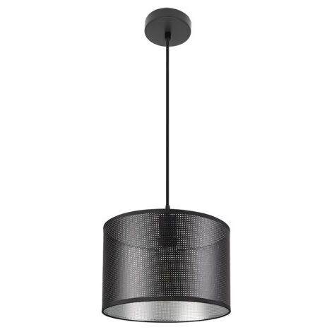 FABRILAMP Pendentif Anastasia 1xe27 noir/noir-argent Regx30x30 Cm (1/2)