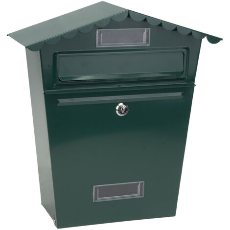 Boîte aux Lettres Blanc Extérieur Avec Toit CM 21X6, 2X30H