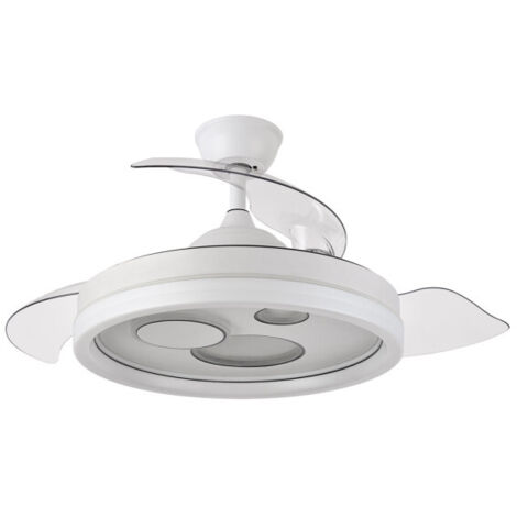 FABRILAMP Ventilateur Dc Turia 72w 6120lm White 3 Asp.folding 32/47x50/107d. 3 Couleurs / Tremblement de terre / Minuterie de mémoire (1/4)
