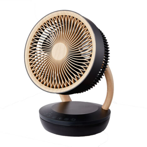Ventilateur de table Nightingale (moteur AC 45 W, 3 vitesses), couleur noir et bois