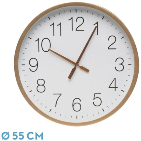 FABRILAMP Horloge de Horloge murale TURON Copper White 55x55x5 cm Mouvement continu (1/4)