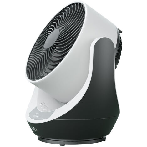 Ventilateur de table navia noir/blanc 40w 4 vitesses rotatives, télécommande, minuterie et affichage (1/3)