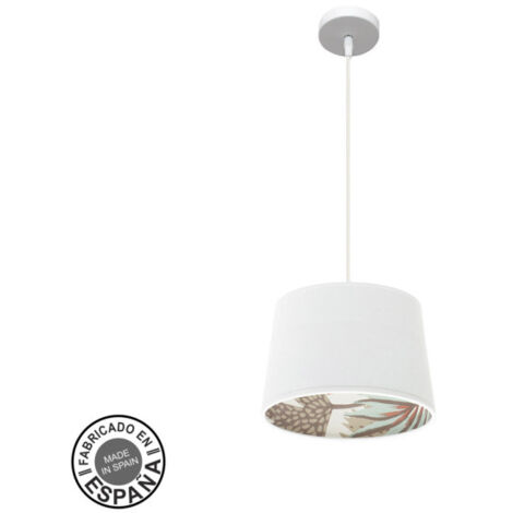 FABRILAMP Lampe de plafonnier 30d Tunez 1xe27 Blanc/impression blanche (1/2)