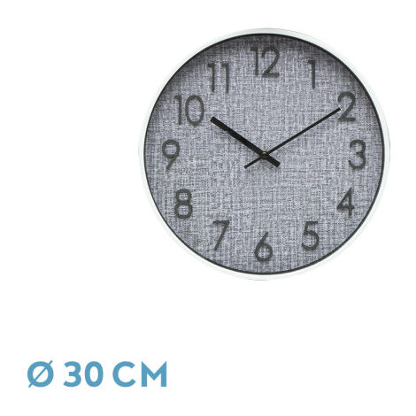 HIGUERON horloge murale white grey 30x30x0.6 cm mouvement continu (1/4)