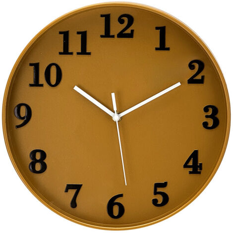 Horloge murale "Perroquet" Ø30x5cm avec aiguilles jaunes à mouvement continu (pile AA non incluse) (1/2)