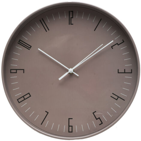 Horloge murale "Lémurien", Ø30x5cm, avec aiguilles marron (pile AA non incluse) (1/2)
