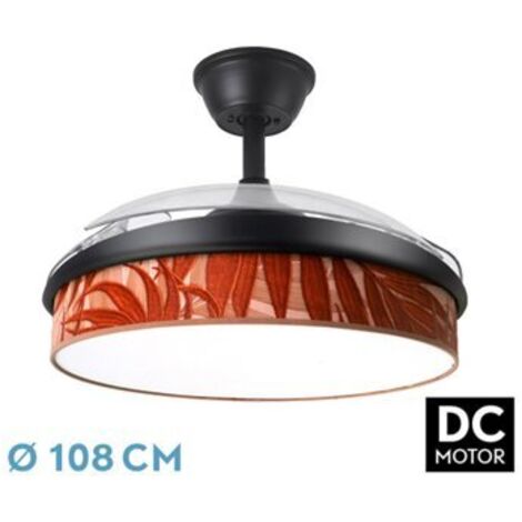 Ventilateur dc fashion 72w black/blade boiler 108d 3asps 7200lm 3000k,4000k,6000k remote+memory+timer (1/2)