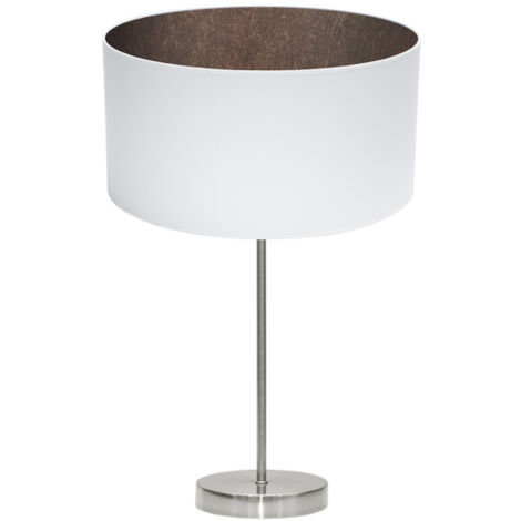 Lampe à poser tatiana 1xe27 nickel/oxyde blanc 63x30x30 cm (1/2)