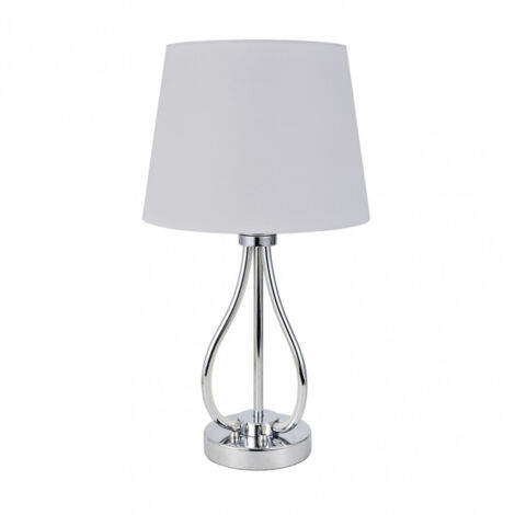 FABRILAMP 153472020  Lampe De Table Dubrovnik 9w 4000k+ 1xe27 Chrome 675 Lm Double Puissance 46x26x26 Cm (1/2)