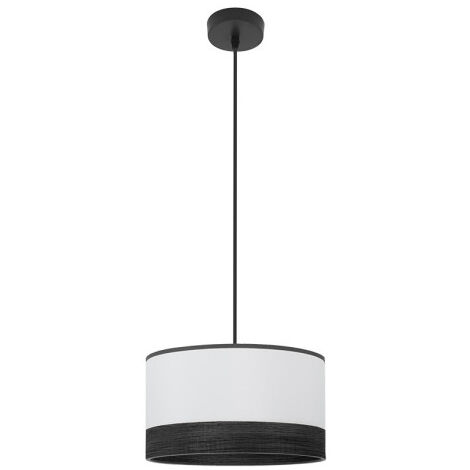 FABRILAMP Olga Pendant 1xe27 Black/white-black-mad.black Regx30x30 Cm (1/2)