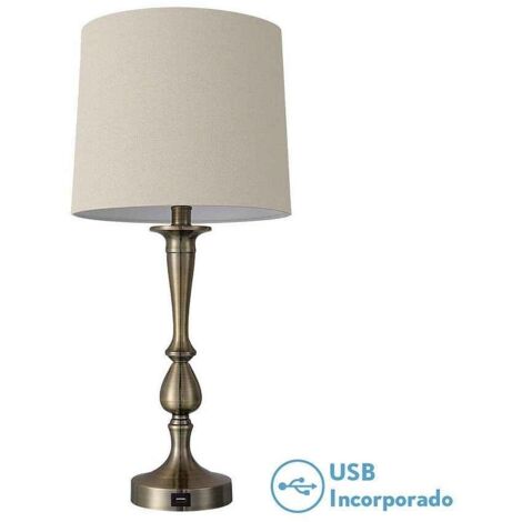 FAB 130871014  Khalifa 1xe27 Cuir De Bureau 60´5x28x28 Cm Port Usb (1/5)