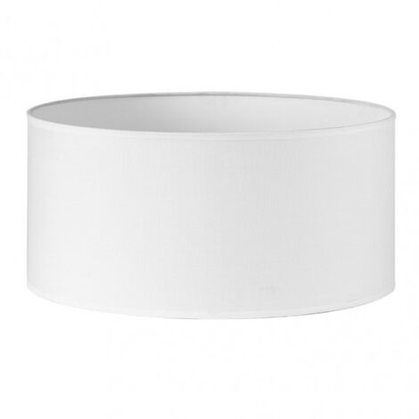 Abat-jour cylindrique blanc 60 cm diamètre x 30 cm hauteur – Tissu popeline pour fixation M10 – Élégance moderne pour intérieur – Senko - 60dx60dx30h