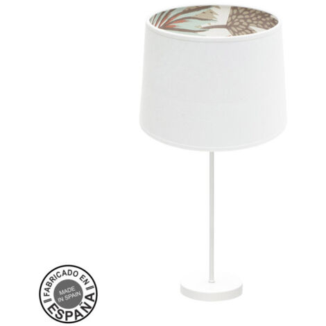 Lampe à poser gr. tunez 1xe27 blanc/blanc estampillé (1/2)