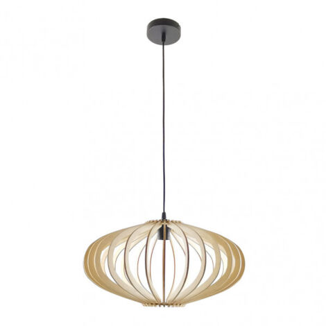 FABRILAMP Pendentif Sapelli 1xE27 Bois naturel 45D (1/3)