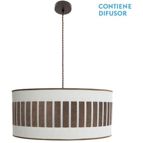 ivanna lampe suspendue 3xe27 brun/blanc-oxyde regx60x60 cm (1/2)
