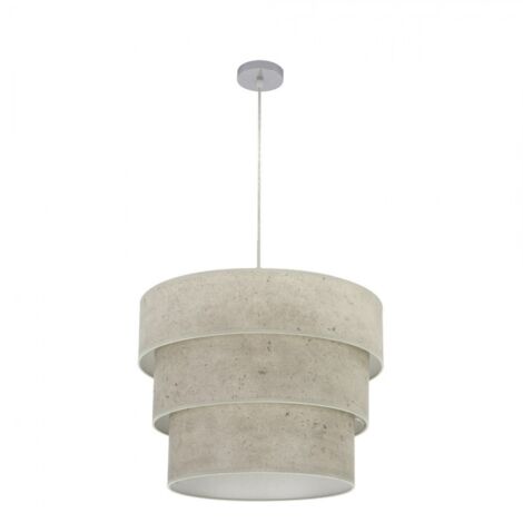 Lampe suspendue triple smile 3xe27 chrome/gris ciment regx50x50 cm (1/4)