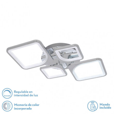 Plafonnier 86w 3000-4000-6500k Chrome Elara 9x76x46 Cm 11610Lm Dimmable, Memory and Remote C brand FABRILAMP (1/4)