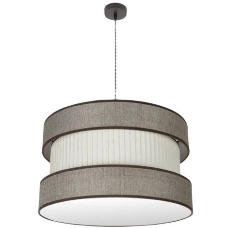 Lampe suspendue marron modèle Home 3lights brown-beige FABRILAMP (1/2)