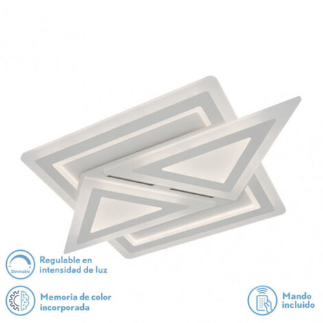 FABRILAMP 172287501 Plafonnier 169w 3000k, 4000k, 6500k Blanc Atria 5x74x48Cm 22815 Lm Dimmable, Mémoire et Télécommande (1/3)