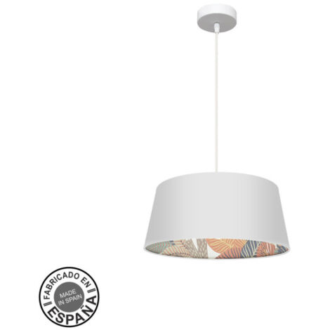 FABRILAMP Lampe de plafonnier 40d Tunez 1xe27 Blanc/blanc gaufré (1/2)