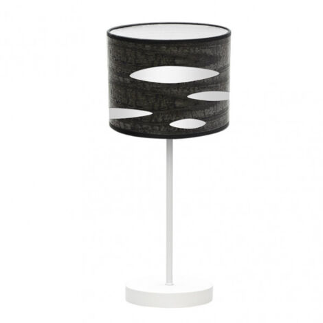 Odra Lampe à poser 1xe14 Blanc/Bois Noir 42x17x17 Cm brand FABRILAMP