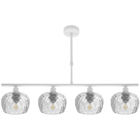 FABRILAMP Estela Lampe 4xe14 White Regx75x13 Cm / Transparent Cut Crystal Lampshades (1/2)