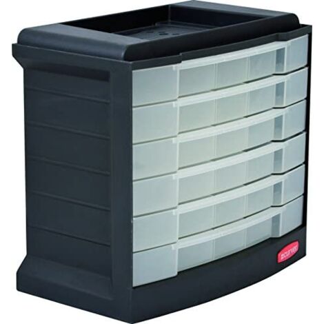 Lot De 2 Boîtes De Rangement Transparentes Avec Poignée - 27x17.5x24 Cm, 4 Compartiments, Empilables