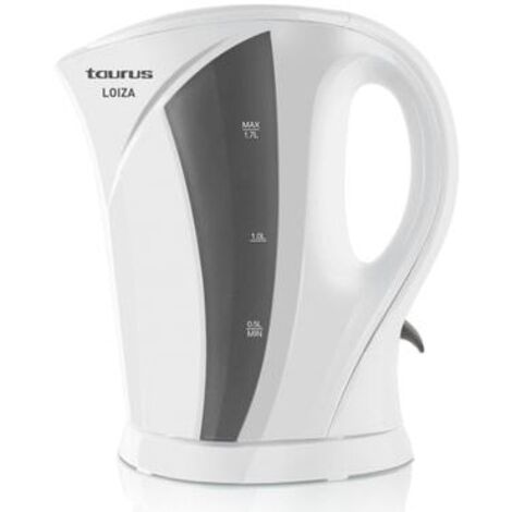 Taurus - Bouilloire électrique Loiza de Eau, 2200W, 1,7 Litre Filtre anti-calcaire amovible Sans BPA de Arrêt automatique Résistance à l'immersion Indicateur de niveau d'eau de Eau Base antidéra (1/3)