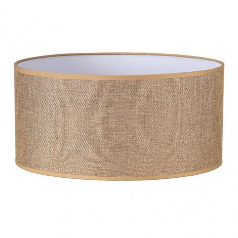 jin m10 abat-jour cylindrique marron 60dx60dx30h cm toile de jute tissée