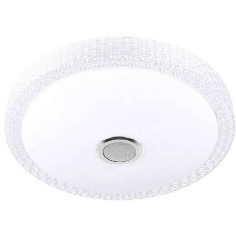 72w zaid ceiling lamp 3000-4000-6500k rgb white/transp buetooth 10x50x50 cm remote,reg.int.memory.speaker 5760lm (1/5)